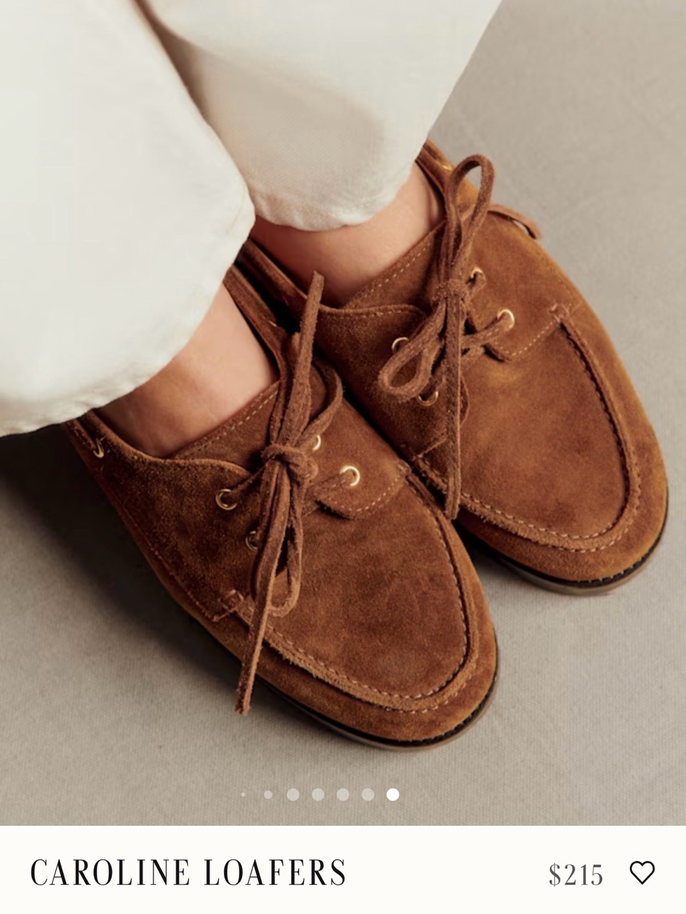 Sezane Caroline Loafers in Warm Brown Suede